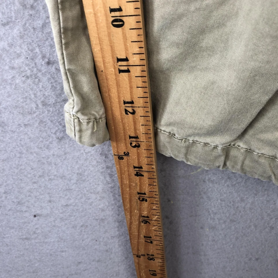 Stone Touch Cargo Shorts Mens 38 Khaki 100% Cotton Y2K Paratrooper Drawstring - Image 4 of 4