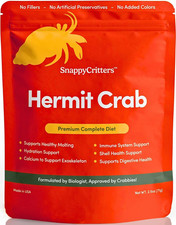 Hermit Crab Food - Premium Complete Diet. Non-GMO Organic. US FDA Facility. Supp
