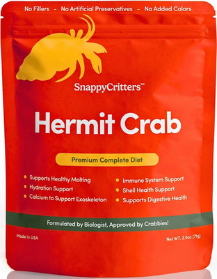 Hermit Crab Food - Premium Complete Diet. Non-GMO Organic. US FDA Facility. Supp