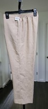 ALFRED DUNNER WOMEN'S PETITE SIZE 12P CLASSIC FIT PULL ON TAN PANTS-POCKETS NEW
