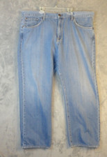 Agave Denim Jeans Mens 42x31Waterman Relaxed Straight Distressed USA