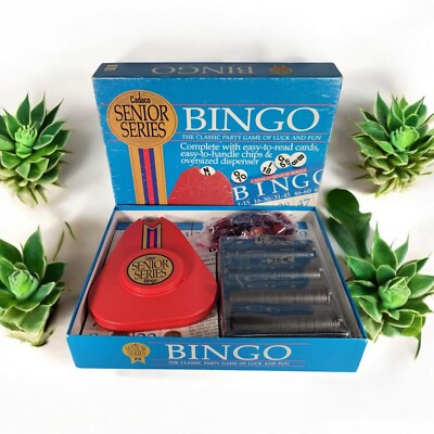 Cadaco Senior Series Bingo Game Classic Party Game Of Luck & Fun W/ Cards Chips