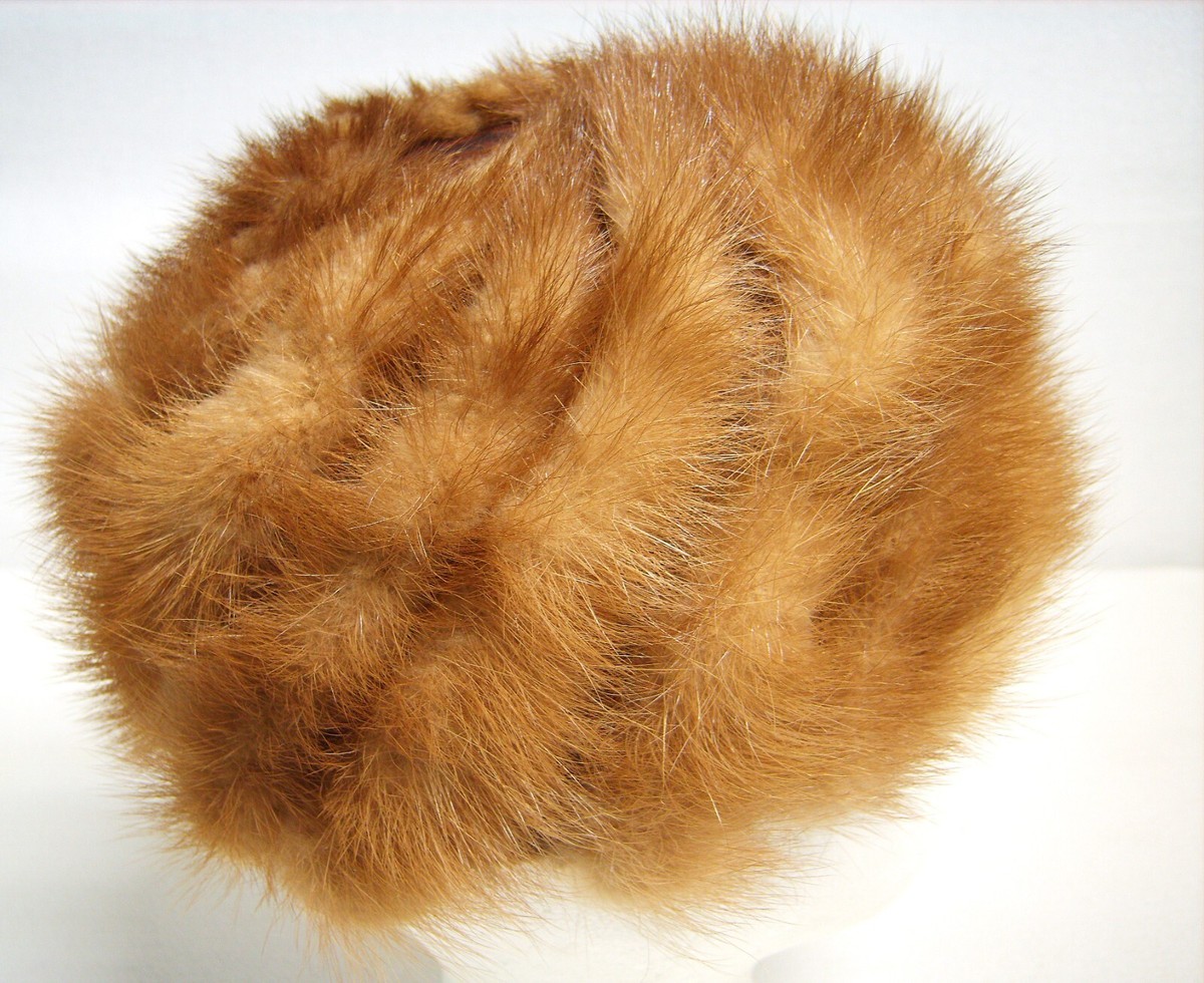Mink Fur Pillbox Hat Vintage Cecile New York Original USA  display picture 3