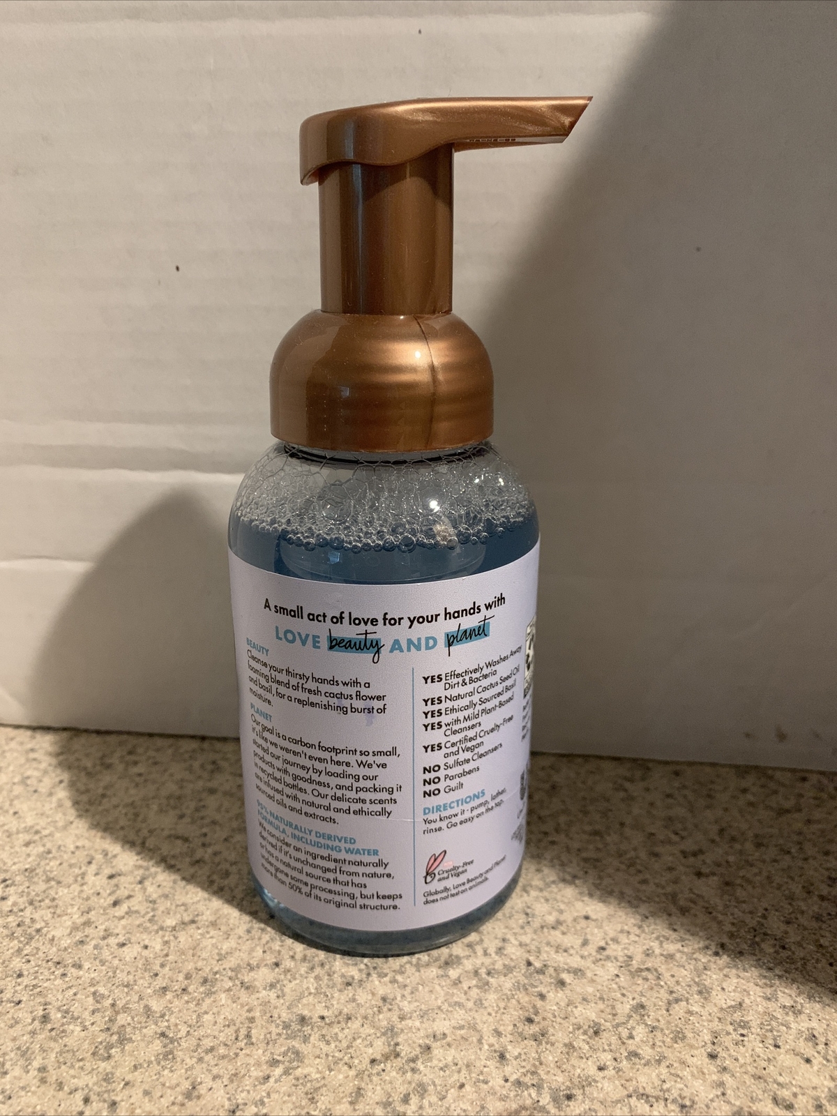 Love Beauty And Planet Beloved Cactus Flower & Basil Foaming Hand Wash 8 Oz