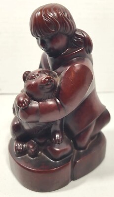 イヌイットアート BOMA カナダ 石製置物 5個セット Boma Inuit Girl & Dog Sculpture Figurine Made In Canada | eBay