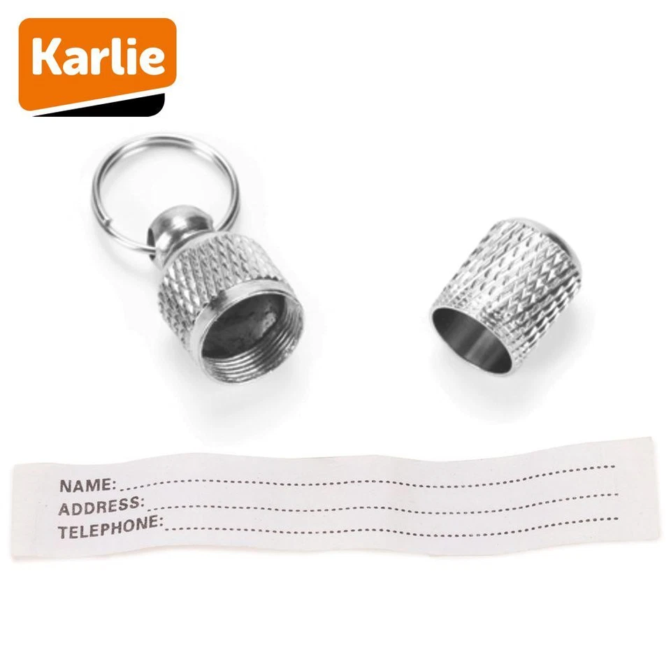 Karlie Adressanhänger silber - 3 Größen für Hund/Katze - Adresshülse Adresstube - Bild 3 von 4