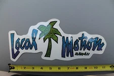 LOCAL MOTION Hawaii Clear Green Blue Surfboards OG 80's Vintage Surfing STICKER