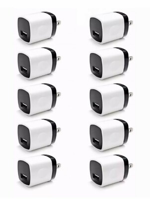 10x USB Wall Charger Power Adapter AC Home US Plug FOR iPhone 6 7 8 X Samsung LG