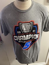 2021 Nascar Champion Kyle Larson Cup Trophy Men's Large Graphic Tee Shirt 