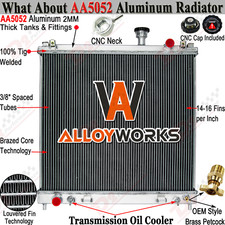 3~Row Aluminum Radiator For Nissan Armada Titan Infiniti QX56 5.6L V8 2004-2015