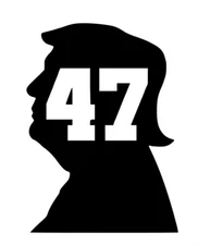Donald Trump Head Silhouette Vinyl Decal Window Laptop Any Size Any Color