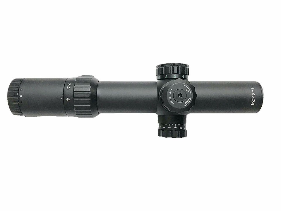 Ade Advanced Optics Gen2 30mm 1-4x24 Rifle Scope with Illuminated Mil ...