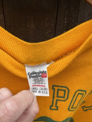Vintage 70s Sweatshirt Cal Poly University Yellow Mens S 