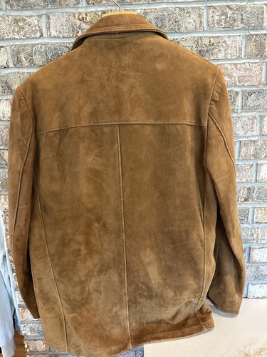 Vintage Schott Bros 60s 70s Brown Suede Fur Lined Jacket Men’s 42 Distressed - Picture 2 of 20