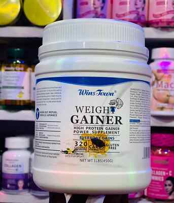 Wins Town Weight Gainer Proteinpulver 450g - Super effektives Pulver zur Gewichtszunahme.
