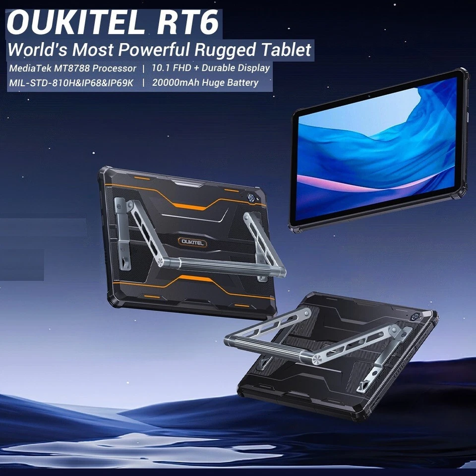20000mAh Oukitel RT6 Robust Tablets 16GB+256GB 10,1" Android 13 16MP Dual Kamera - Bild 3 von 4