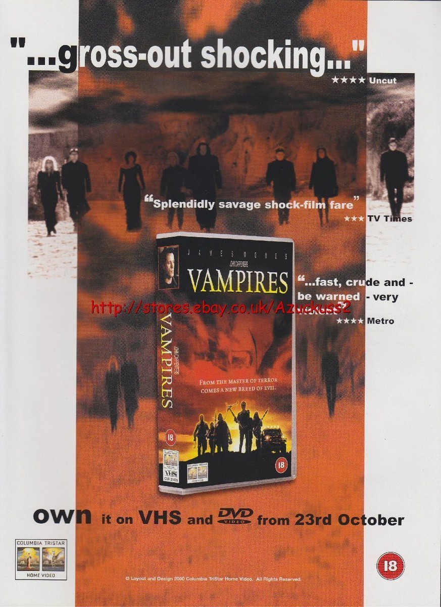 Vampires Columbia Tristar Video/DVD 2000 Advert #3543 UK