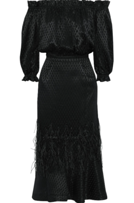 saloni grace off the shoulder dress Saloni Grace Off The Shoulder Dress, $588 | farfetch.com