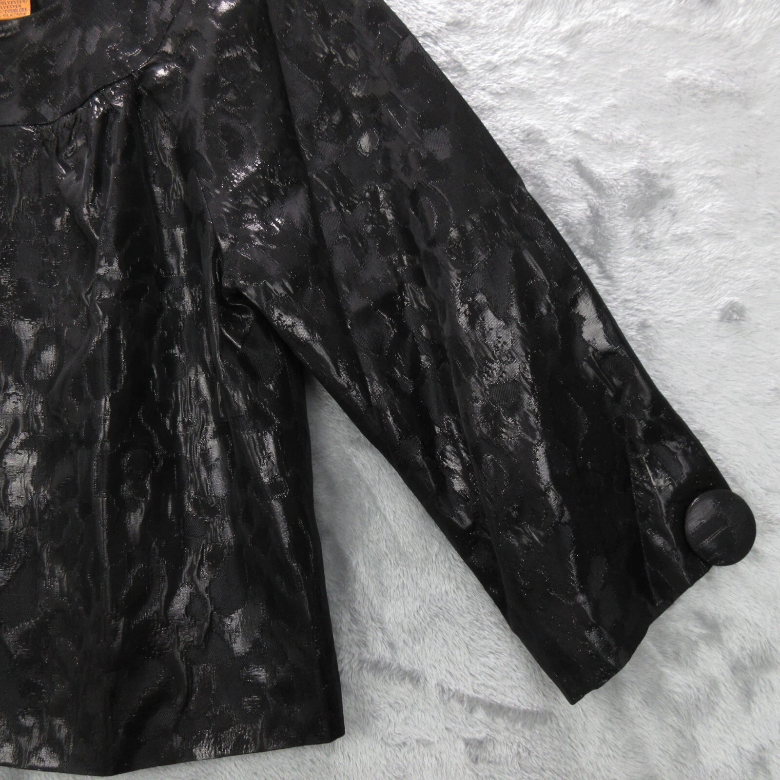 Tory Burch Giacca Donna 2 Nero Crop Bolero Foderato Giacca Grandi Bottoni Accenti