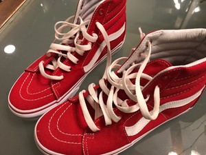 vans canvas sk8 hi white womens