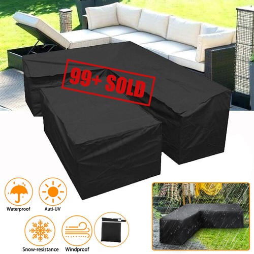 Rattan Corner Sofa Cover L Shape Garden Furniture Protector Outdoor