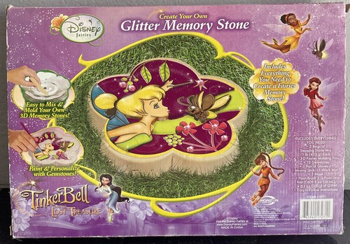Disney Fairies Tinkerbell Glitter Memory Stepping Stone Kit NIOB - Picture 3 of 6