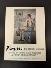 Picasso Dans Les Musees Sovietique 1971 Exhibition Art Museum Promo Poster Vtg