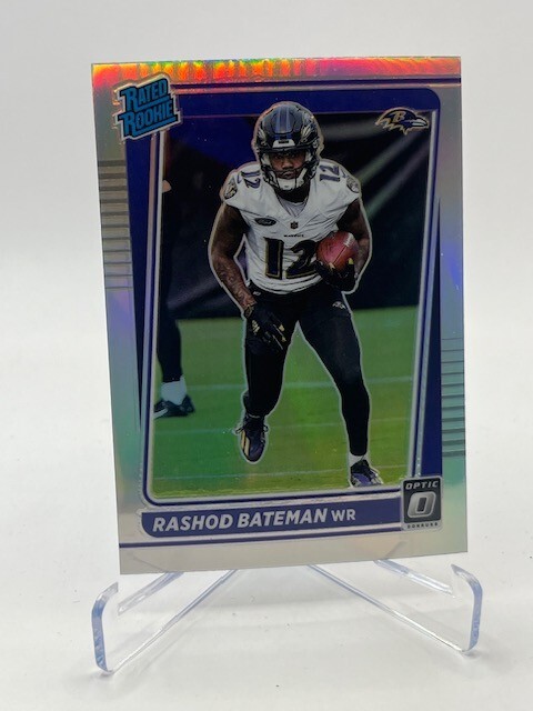 2021 DONRUSS OPTIC RASHOD BATEMAN RC #210 SILVER PRIZM SP RAVENS
