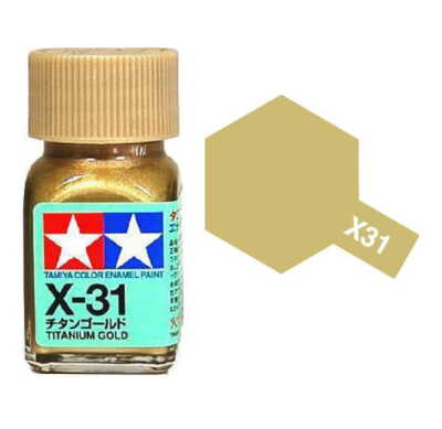 TAMIYA ENAMEL PAINT 80031 X-31 TITANIUM GOLD 10ml