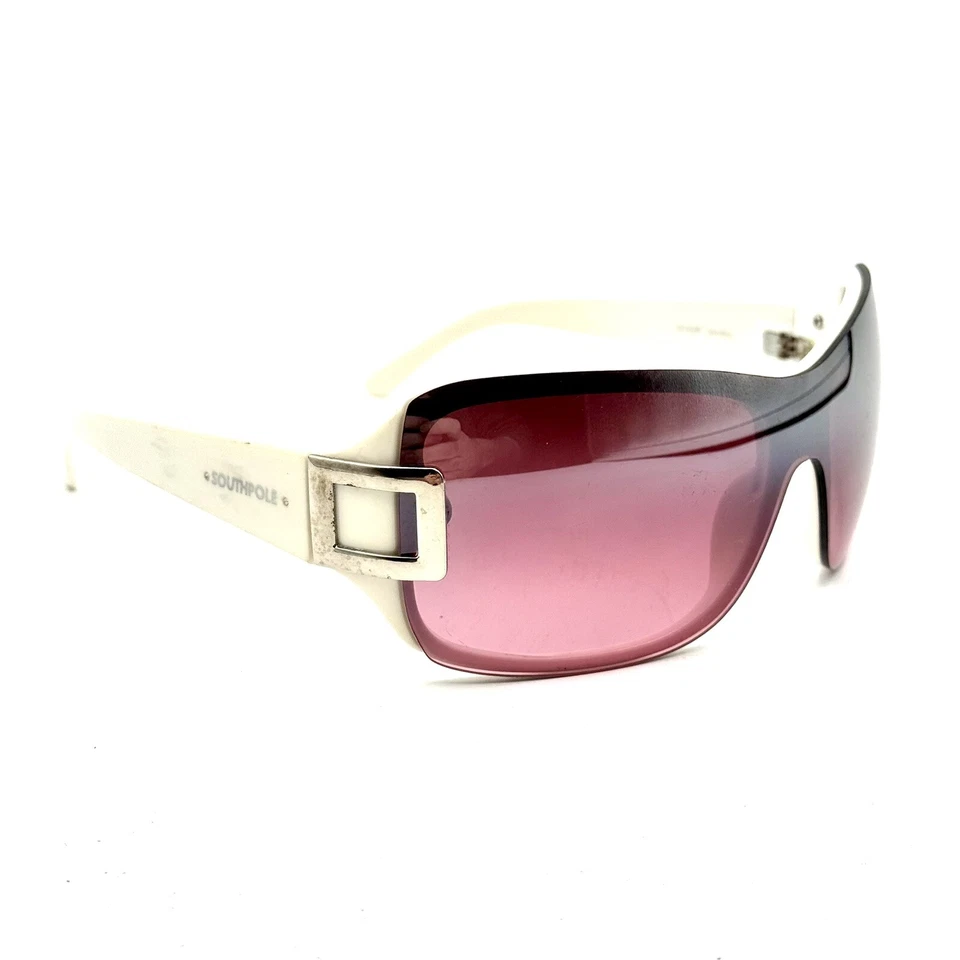 Southpole 203SP-WHPK Diseñador Moda Gafas de sol Escudo Estilo Envolvente Blanco Púrpura Foto 2 de 4