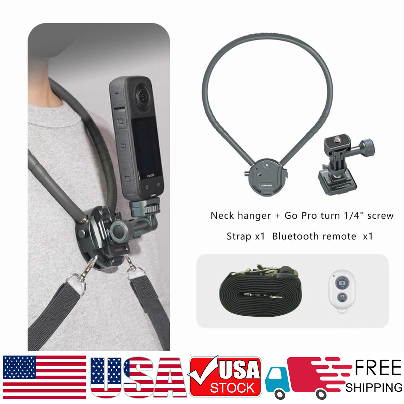 Action Neck Holder Camera Mount Chest Bracket for Phone/Procket/Action Camera-image