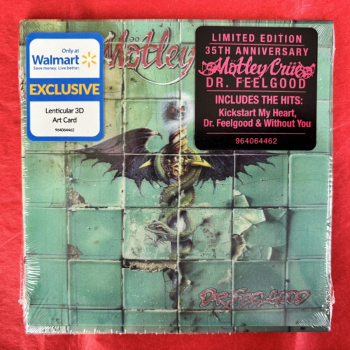 MOTLEY CRUE Dr. Feelgood 35th Anniversary Ltd. Ed. CD w/ LENTICULAR Art Card NEW