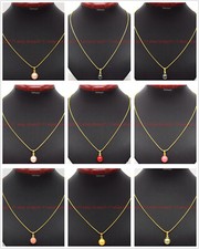 Beautiful 8-14mm Fashion Multicolor Shell Pearl Round Beads Pendant Necklace 18"
