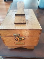 Vintage Griffin Shinemaster Shoe Shine Wooden Box Brushes Cloths