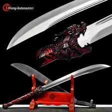 39''Red Dragon Broadsword Functional Sword Chinese Kungfu Dao 1095 Carbon Steel