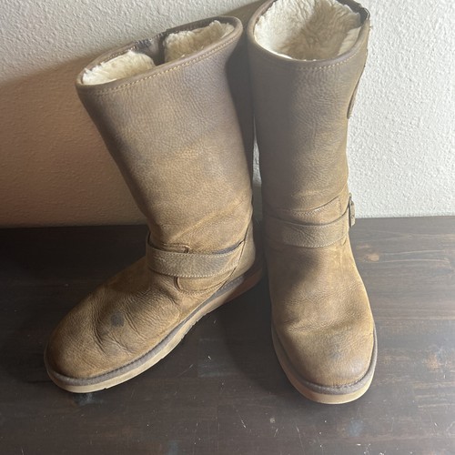 UGG Australia Sutter 1005374 braune Damen-Lederstiefel Größe 10 US - Bild 2 von 15