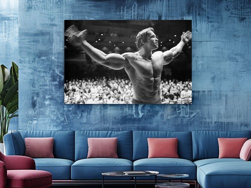 Gym Motivation Canvas Arnold Schwarzenegger Muscle Fitness Sport Print - Picture 2 of 8