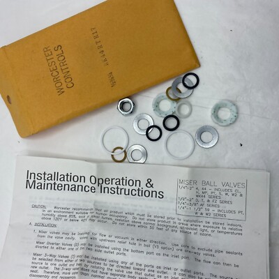 WORCESTER CONTROLS RK44RTR17 SERVICE KIT 1/2-1/4-3/8 MISER BAL VALVES 