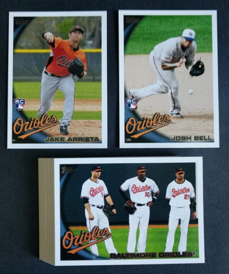2010 Topps ~  BALTIMORE ORIOLES ~ 26 Card Team Set Series 1 & 2 with Update