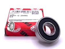 NEW FAG  6001 C 2HRS C3 DEEP GROOVE BALL BEARING, RUBBER SEALED 12x28x8mm