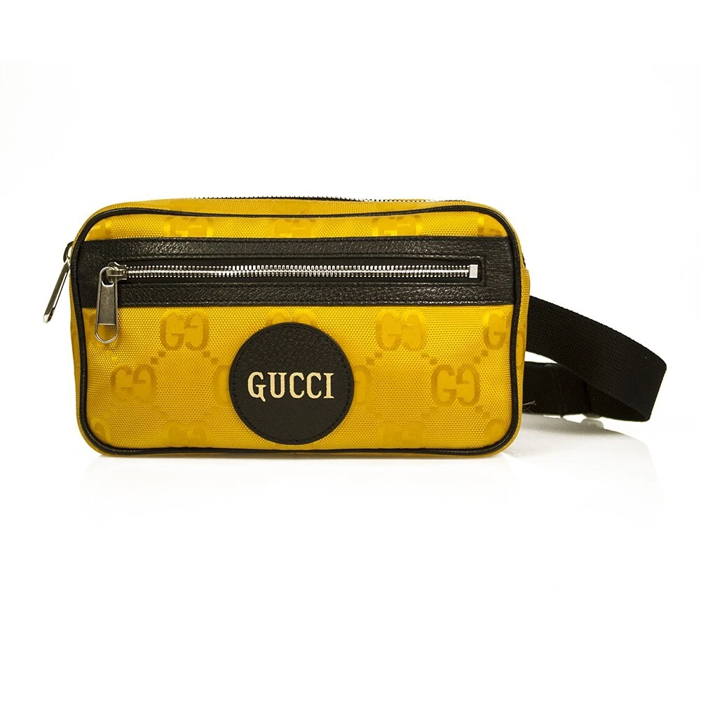 Gucci Print Belt Bag Vintage Logo Small Black in Leather with Brass - US