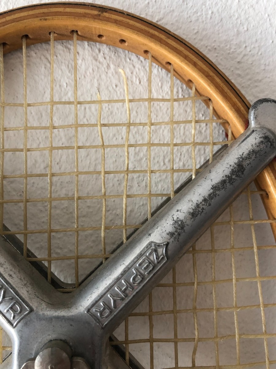 Ancienne Raquette De Tennis Dunlop Maxply En Bois - Vintage Avec Sa Presse Zéphyr