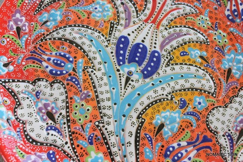 Intricate Turkish ceramic plates - 30cm,handmade, hand painted Ottoman designs - Picture 14 of 39