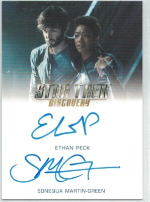Star Trek Discovery Season 2 Auto Card Dual Sonequa Martin-Green Ethan Peck