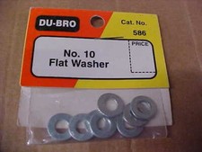 DU-BRO HARDWARE 586 = #10 FLAT WASHERS   (NEW) 