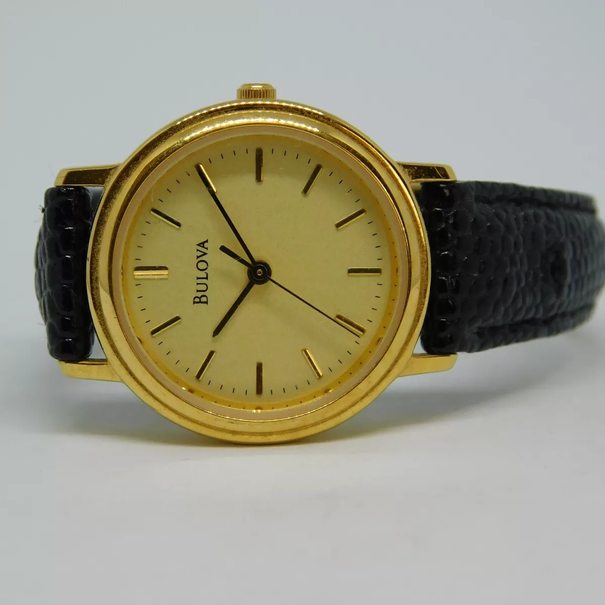 Bulova A1 Genuine Leather Quartz Analog Women s Watch New Battery