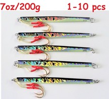  1-10 pcs Speed Jigs 7oz /200g Sardine Vertical Knife Butterfly Saltwater Lures