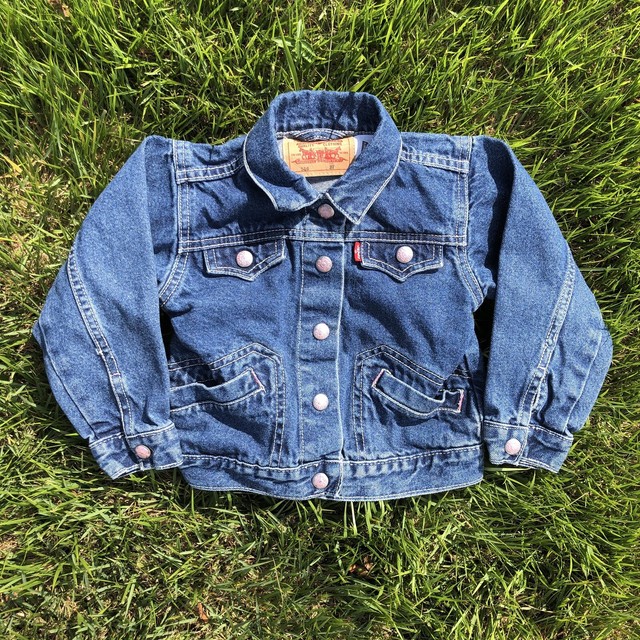 Vintage Levis Denim Jean Jacket Kids 3T Girls Pink Little Levis eBay