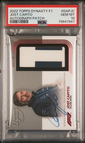 2022 Topps Dynasty F1 #DAPJC Autograph Patch Auto 05/10 GEM MT PSA 10