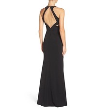 JAY GODFREY Dress Spitz Cutout V-neckline Gown Women's Size 10 Black